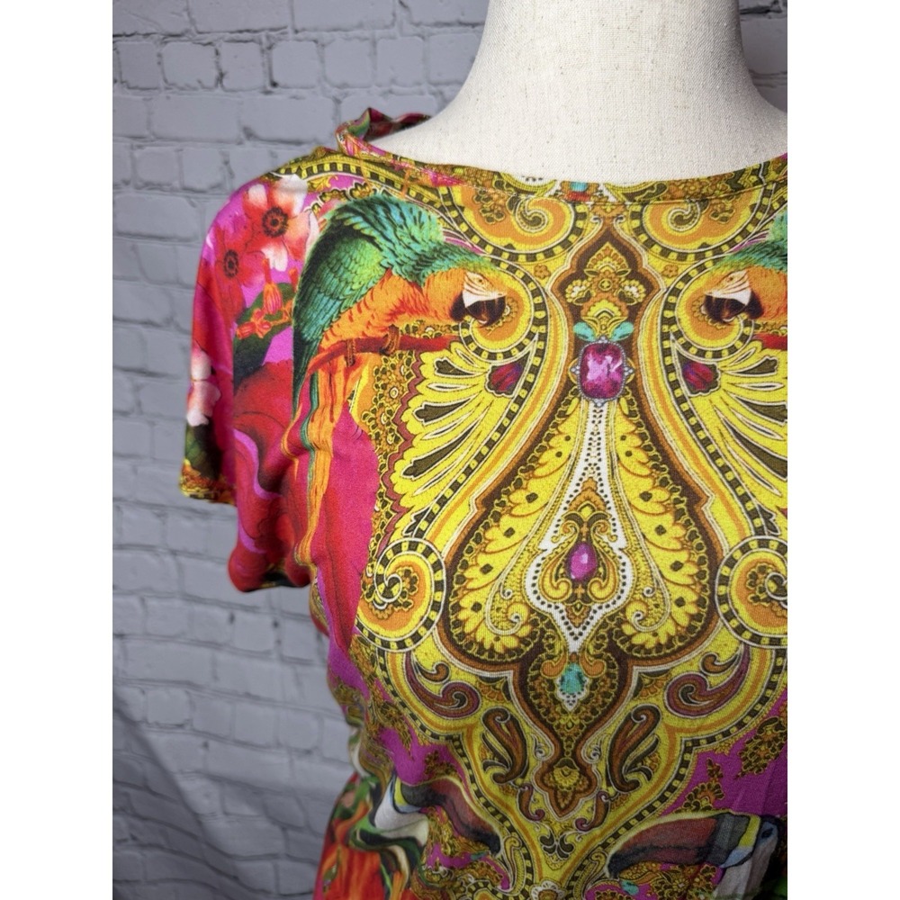 Ted Baker Macaw Tucan Colorful Form Fitting Vacation Tropical Pink 3 (L) - Picture 3 of 11